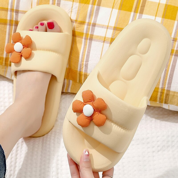 The Flower Open Toe Slides