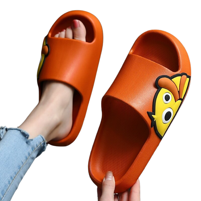 The Cartoon Duck Print Chunky Slides