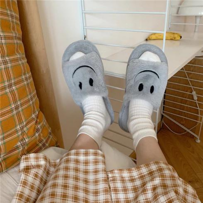 The Iris Soft Fluffy Smiley Face Slides