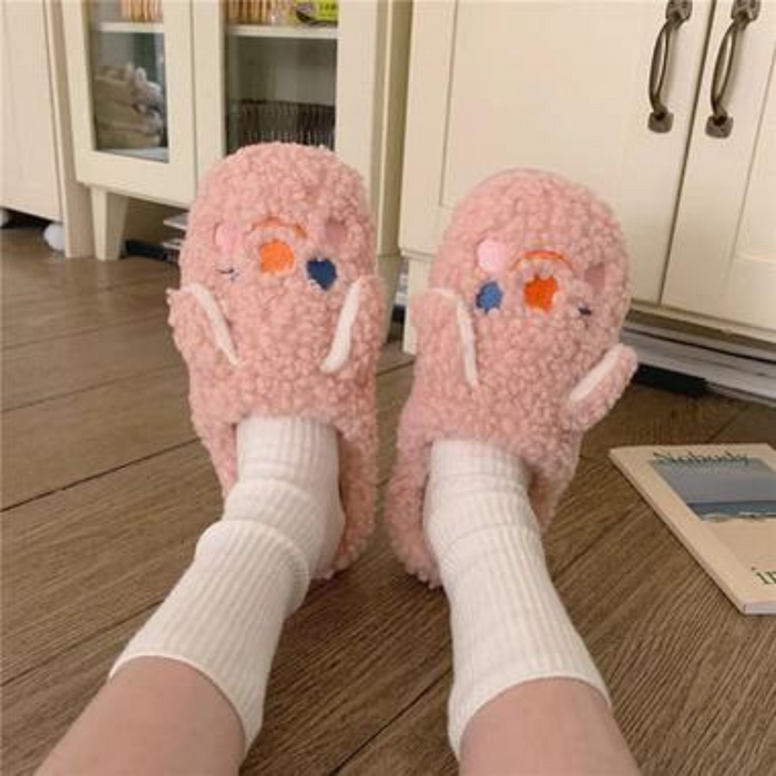 Myra Fluffy Fur Cartoon Slippers