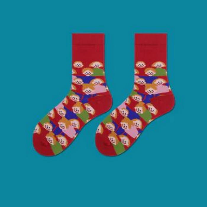 Helga Multi Print Fit Socks