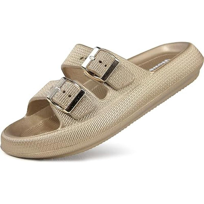 Unisex Cushion Sandals with Dual Adjustable Buckles