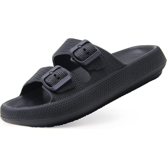 Unisex Cushion Sandals with Dual Adjustable Buckles