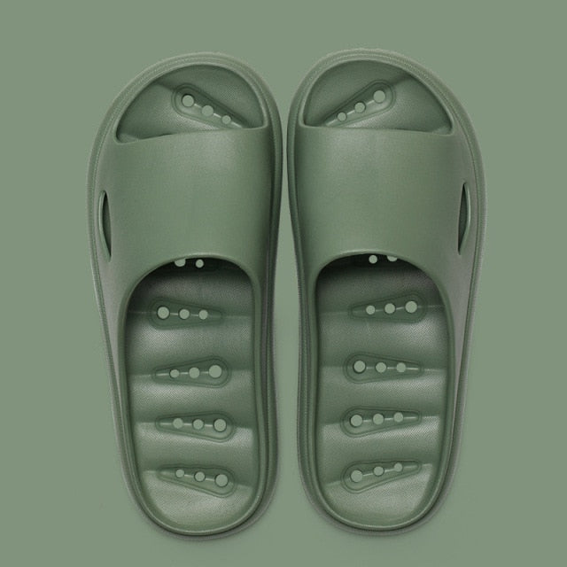 Green Color Non-Slip Cloud Sandals.
