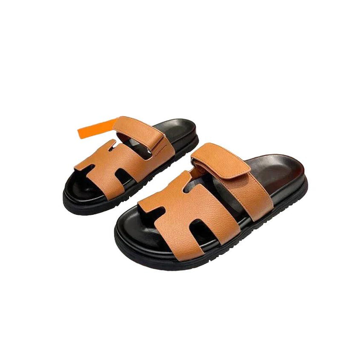 Dual Tone Adjustable Slide Sandals For Men