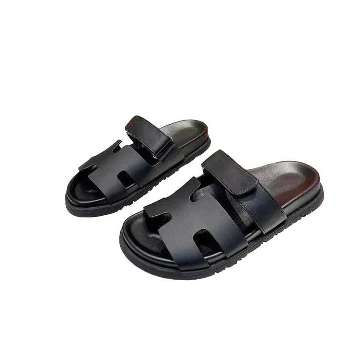 Dual Tone Adjustable Slide Sandals For Men