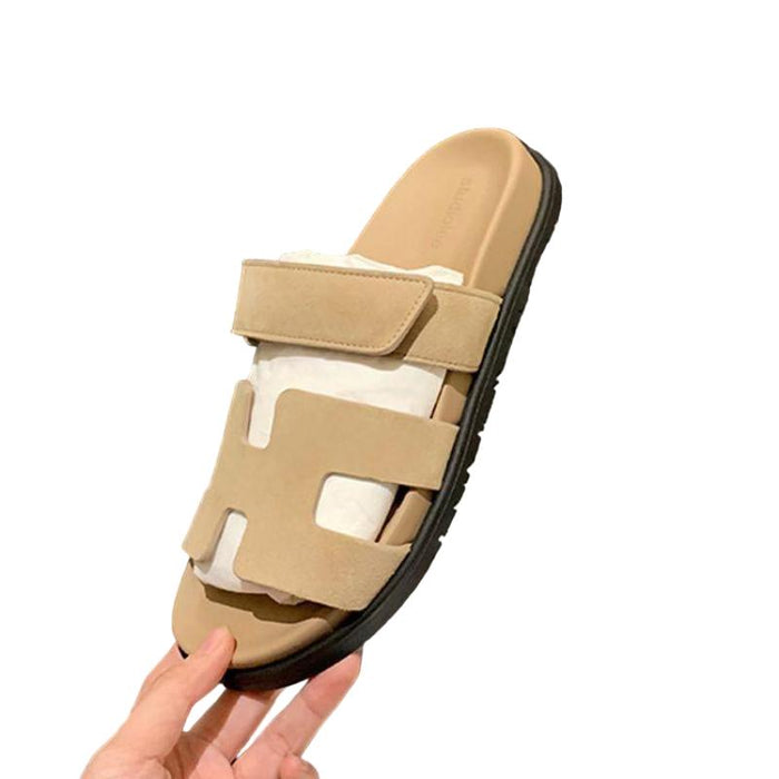 Dual Tone Adjustable Slide Sandals For Men