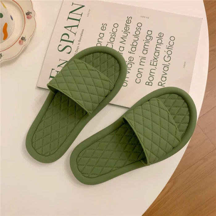 The Meredith Open Toe PVC Slides