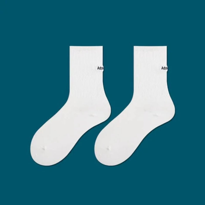 The Hollie White And Black Cotton Socks