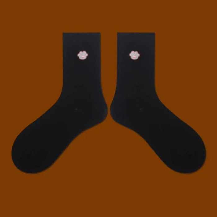 Embroidered Animal Paw Freida Socks