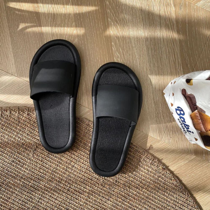 The Meredith Open Toe PVC Slides