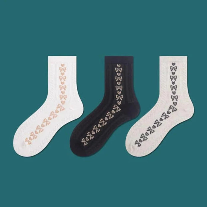 The Bertie Bow Print Knitted Socks