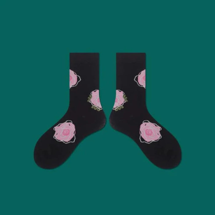 The Octavia Floral Print Socks