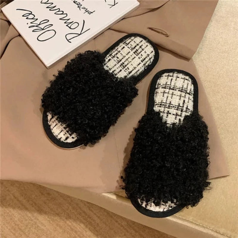 The Fuzzy Bridget Slippers — In Style Sandals