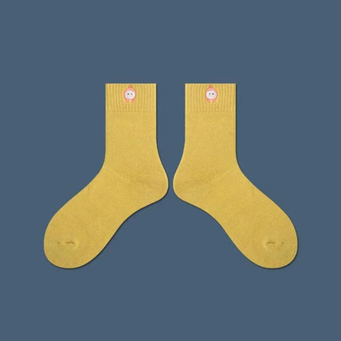 The Dessie White Mustard Gray Socks