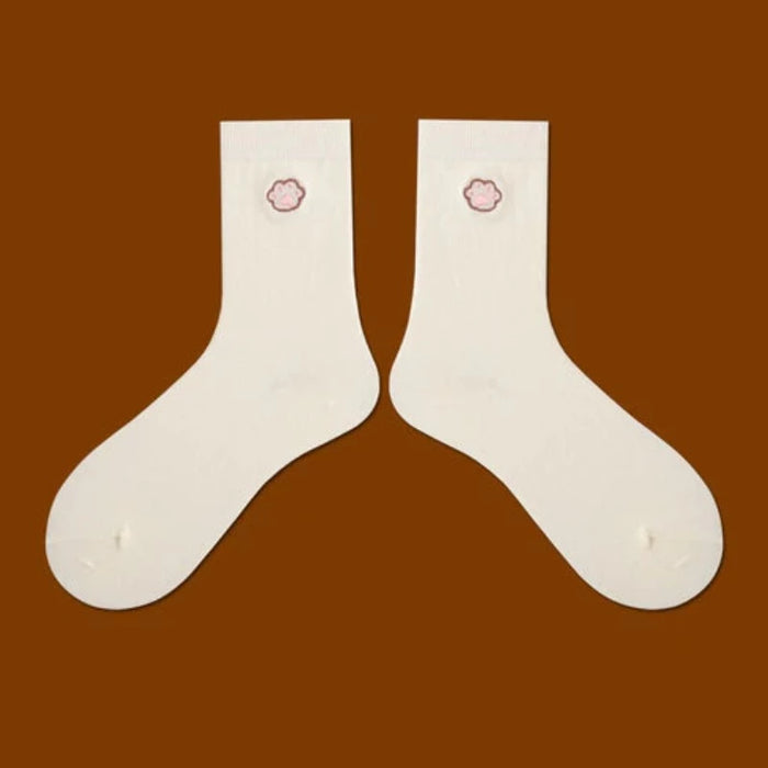 Embroidered Animal Paw Freida Socks