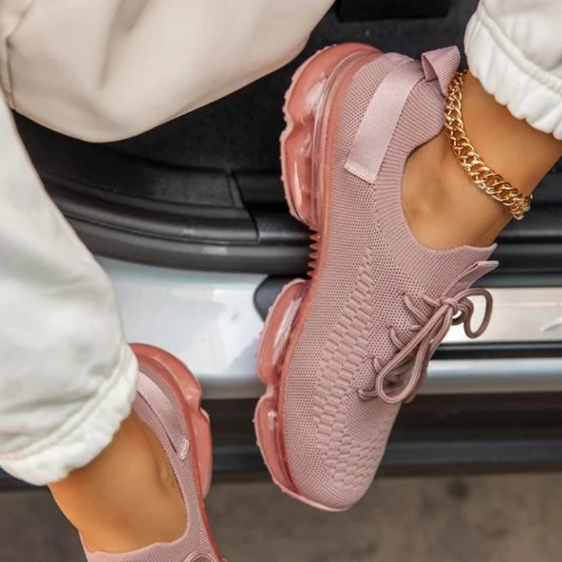 Pink Color Comfy Air Cushion Sneakers.