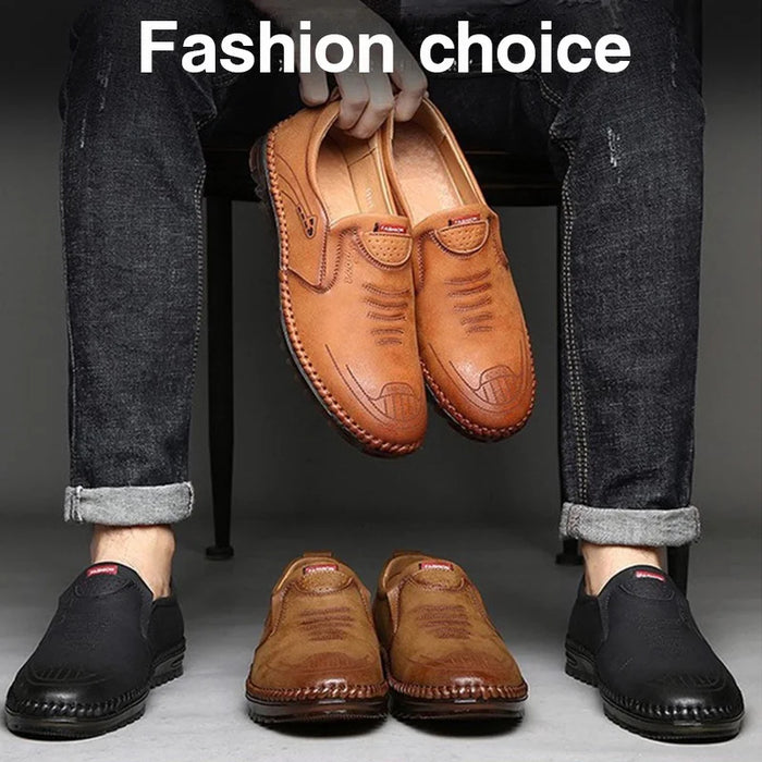 Men's Casual Fashionable Soft-Sole Leather Shoes