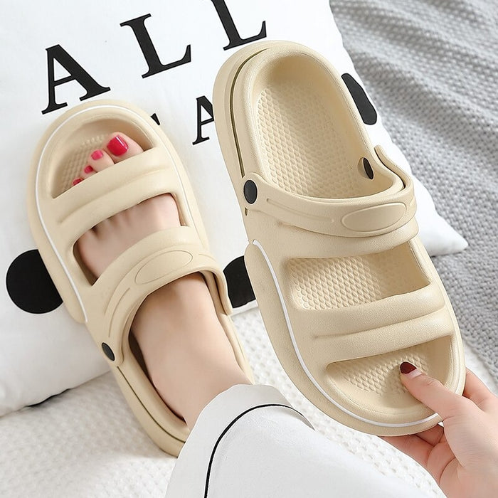 The Chunky Platform Slippers Open Toe Beach Slides