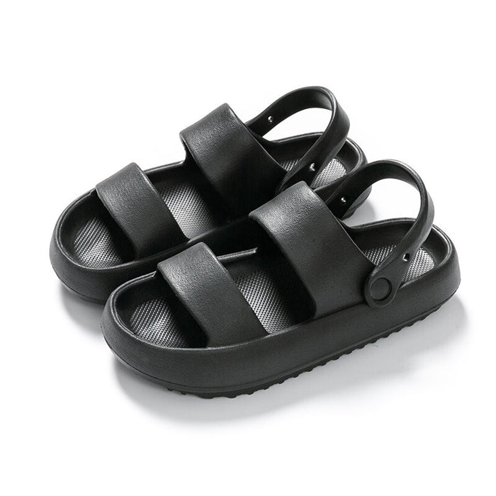 The Matte Double Strap Thick Platform Sandals