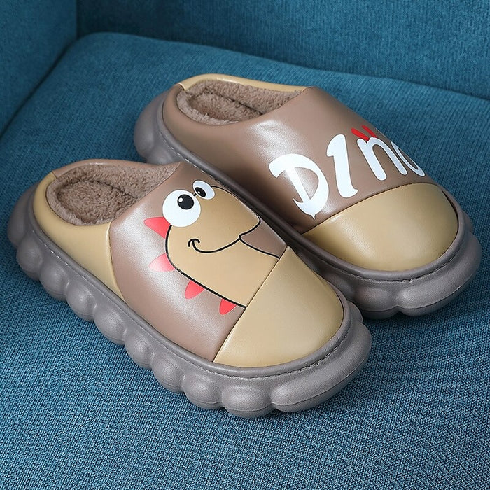 The Bubbly Sole Dinosaur Slippers