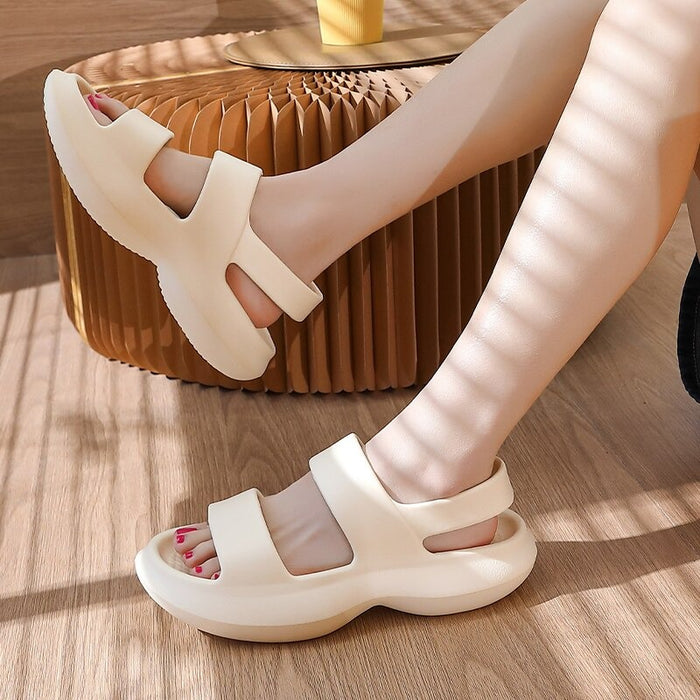 The Chunky Platform Slippers Open Toe Beach Slides