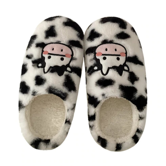 The Faith Cow Print PVC Slides