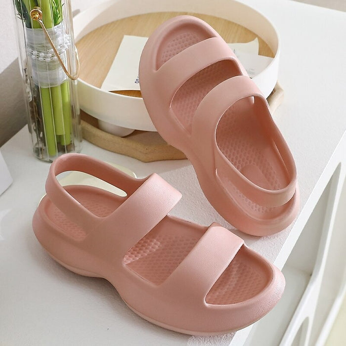 The Chunky Platform Slippers Open Toe Beach Slides