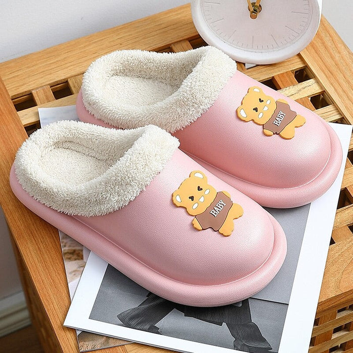 The Winter EVA Waterproof Bear Slippers for Men and Women