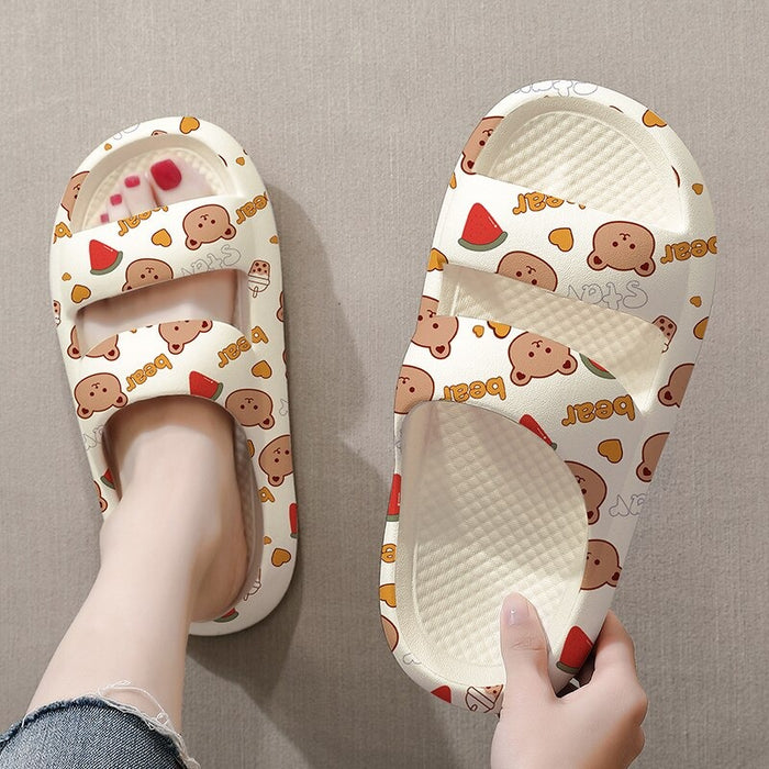 The Chunky Platform Slippers Open Toe Beach Slides