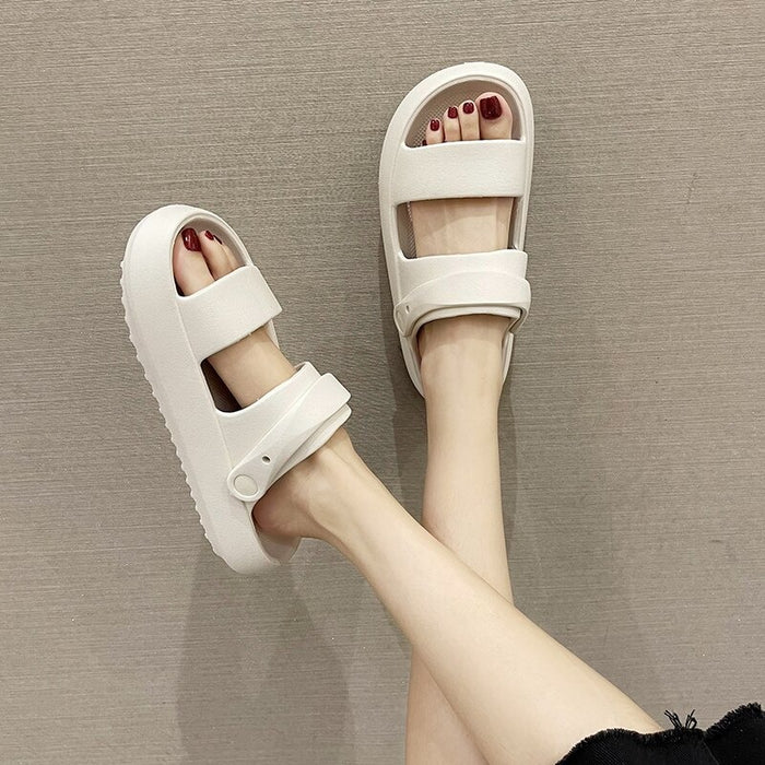 The Chunky Platform Slippers Open Toe Beach Slides