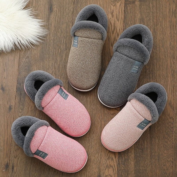 The Women Winter Home Plush Slippers