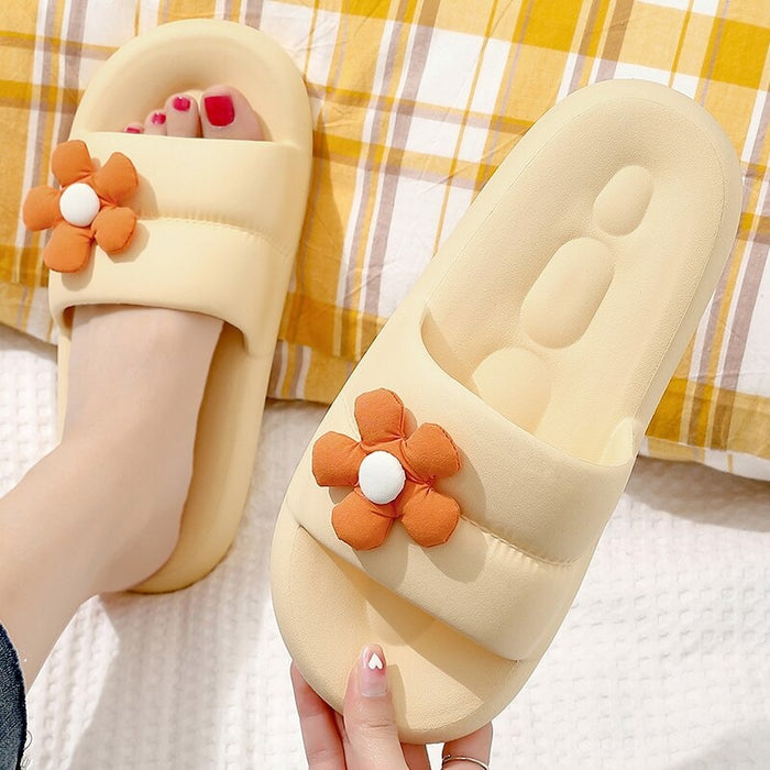 The Adorable Colorful Flower Soft Sole Slides