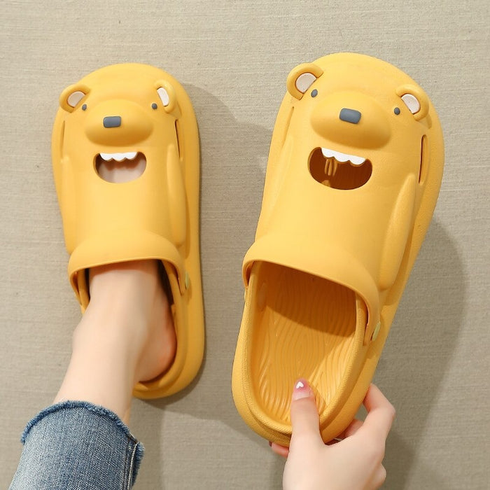 The Open Mouth Bear Slippers