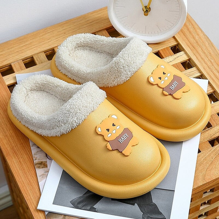 The Winter EVA Waterproof Bear Slippers for Men and Women