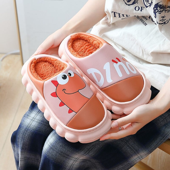 The Bubbly Sole Dinosaur Slippers