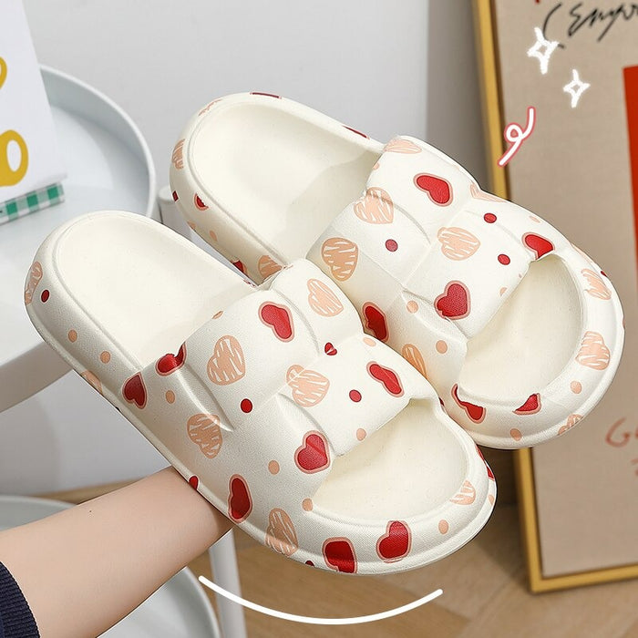 The Sweet Heart Patterned Slides