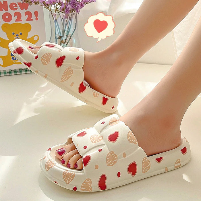 The Sweet Heart Patterned Slides